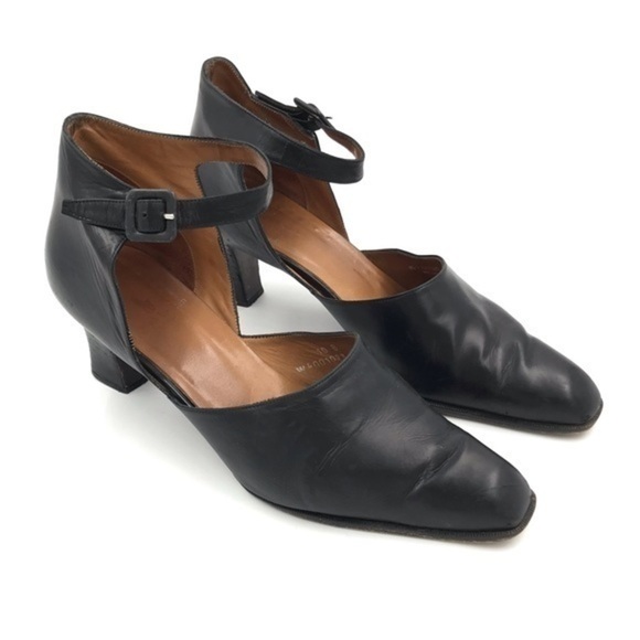 Ralph Lauren Black Leather D’Orsay Pumps Heels Size 10 - Picture 2 of 10